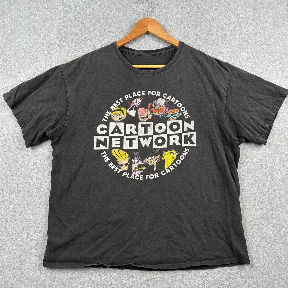 Cartoon Network T-Shirt Mens XL Short Sleeve Black Graphic Retro 90s Y2K
